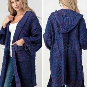 Shop the Trends thick wool blend cardigan coatigan one size